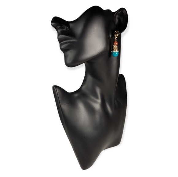 90's Tribal Style Earrings - Picture 1 of 5
